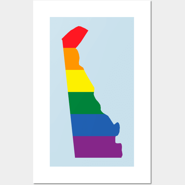 Delaware Pride Shirt Wall Art by FiftyStatesOfGay